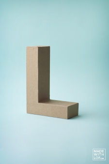 L de cartón kraft