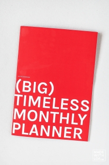 "Big timeless monthly Planner 2016" - Planificador Mes Vista Perpetuo (A4)